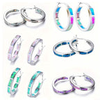 925 Sterling Silver Circular Hoop Earrings