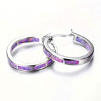 925 Sterling Silver Circular Hoop Earrings