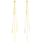 925 Sterling Silver Dangle Chain Tassel Earrings
