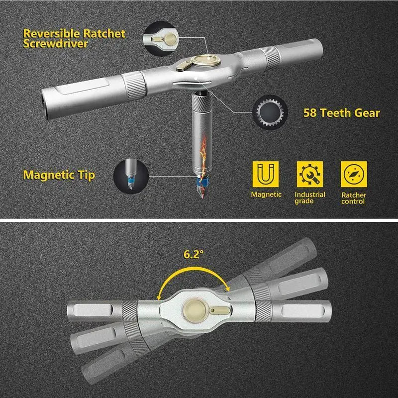 24 in 1 DlY Screwdriver Set,1 Set SwitchableScrewdriver Shape Magnetic Screwdriver Set