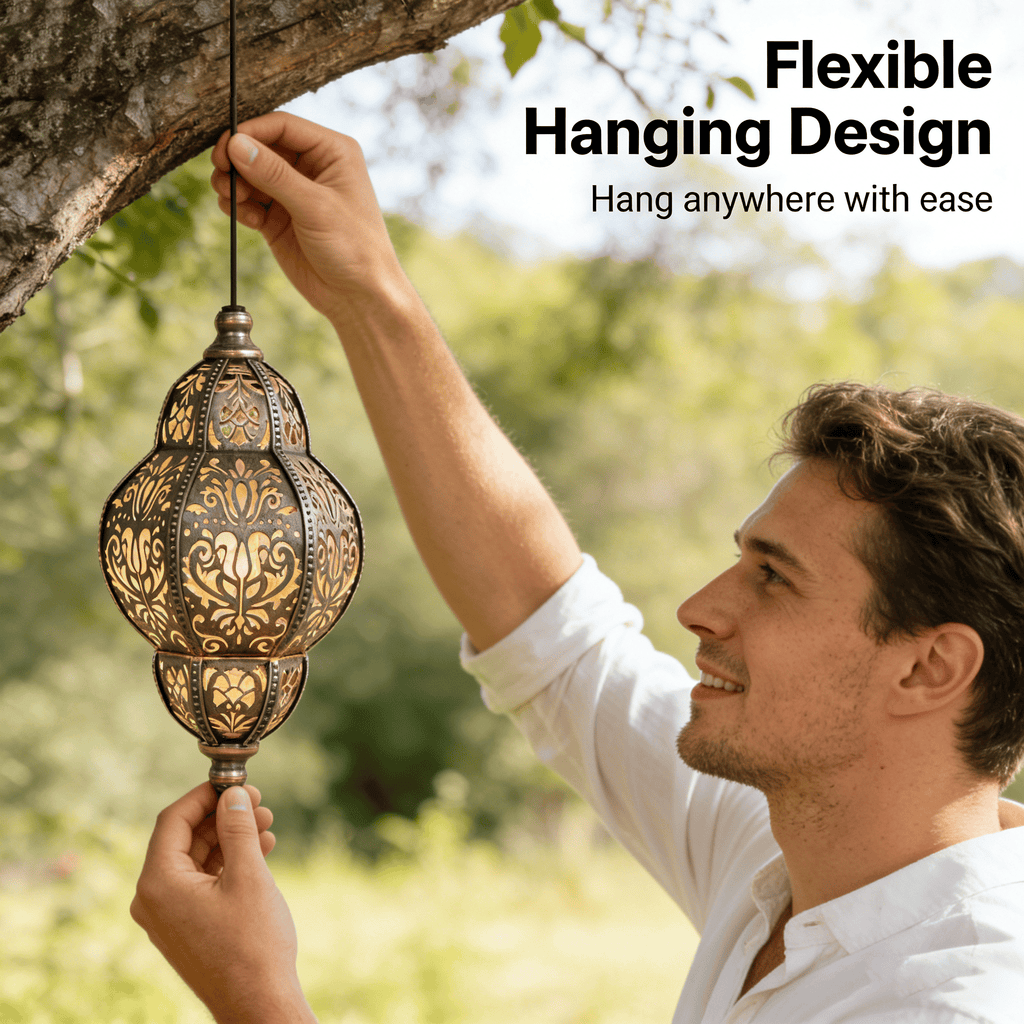 Baroque Style Solar Garden Lantern – Vintage Outdoor Light for Patio, Yard and Pathway Decor