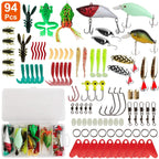 94-Piece: Fishing Lures Kit Soft Plastic Fishing Baits Set