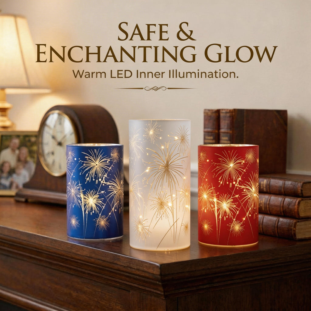 Patriotic Firework Lantern Set – Red, White & Blue Hanging Decorations for Parties & Celebrations