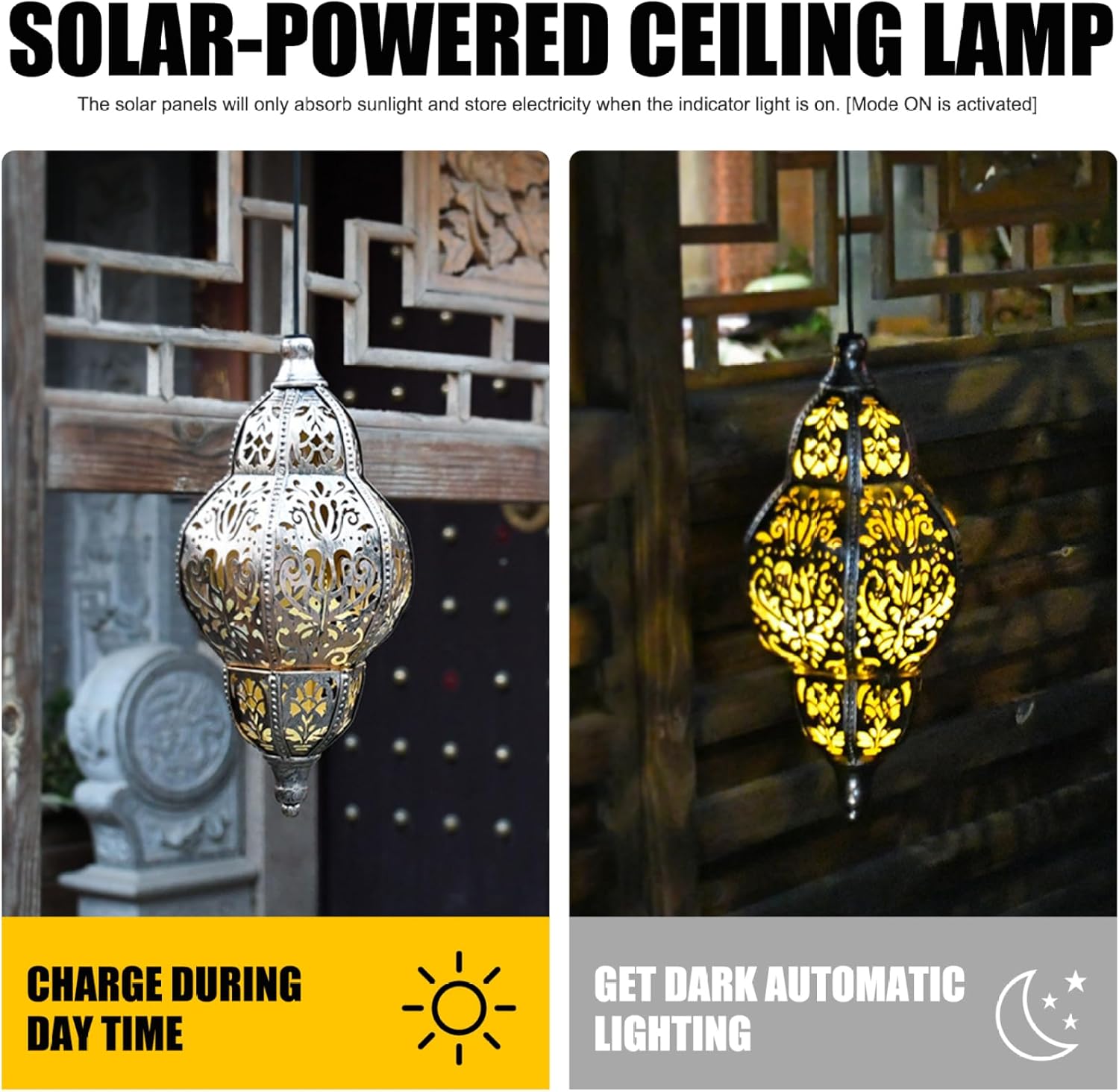 Baroque Style Solar Garden Lantern – Vintage Outdoor Light for Patio, Yard and Pathway Decor