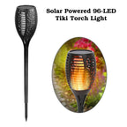 96 LEDs Solar Flame Torch Light