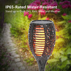 96 LEDs Solar Flame Torch Light