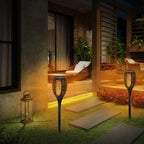 96 LEDs Solar Flame Torch Light