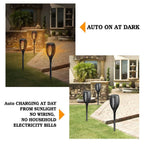 96 LEDs Solar Flame Torch Light
