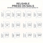 96-Pieces: Short Square Acrylic Press-On Nails