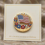 America 250th Anniversary Brooch – Patriotic Commemorative Pin for 2026 Celebration