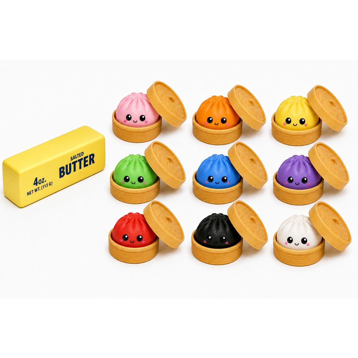 (2-Pack) Butter and Mystery Dumpling Squishy Combo
