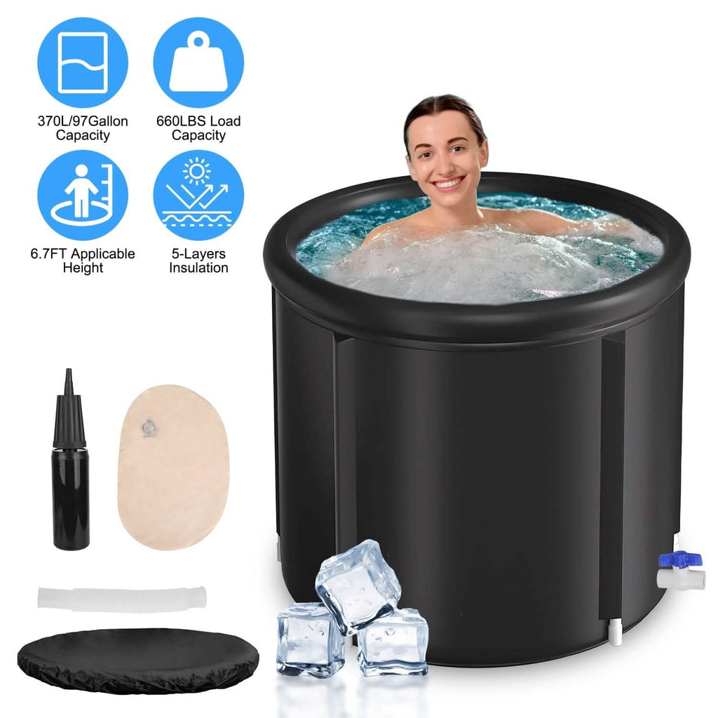 97 Gal Large Size Ice Bath Tub with Cover