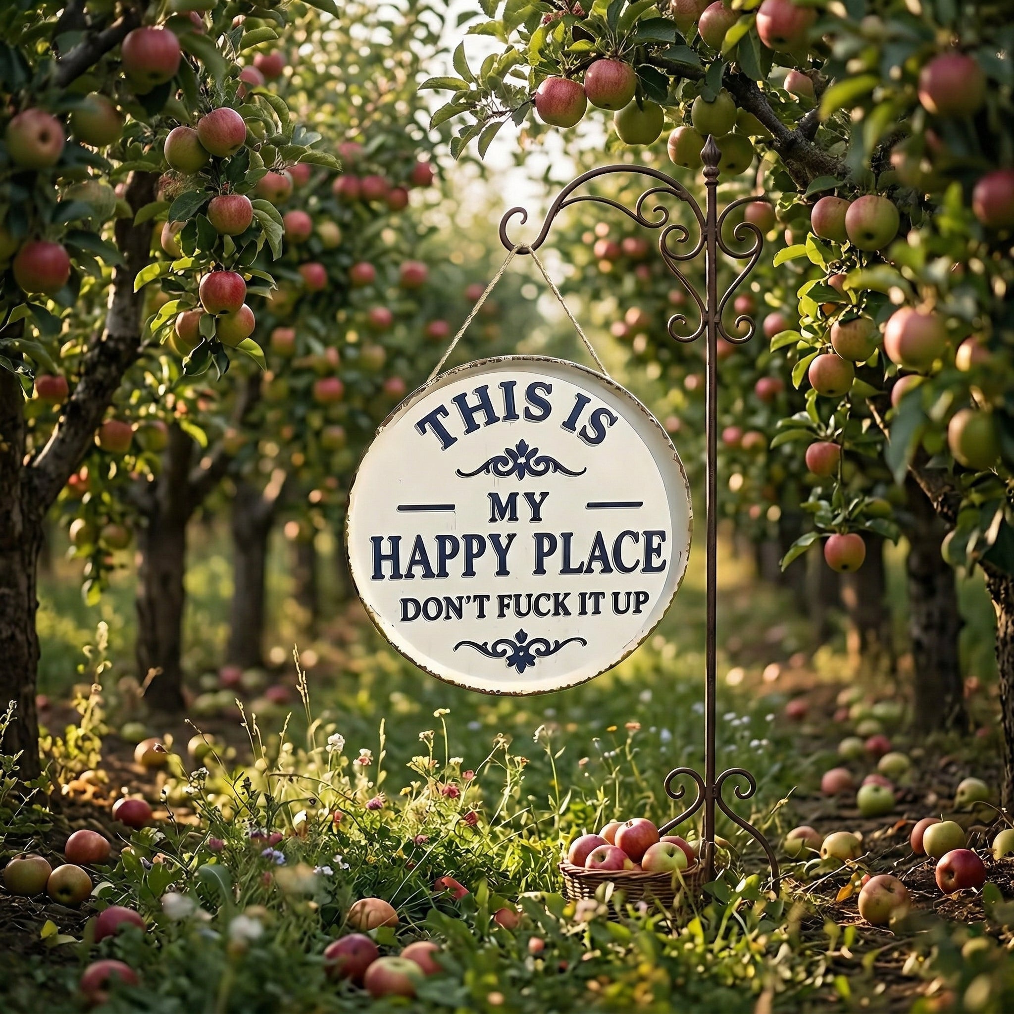 Funny Garden Metal Sign – Vintage Decor