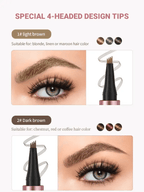 New Waterproof Micro-Fork Eyebrow Pencil, Long-Lasting Brow Pen for Natural Hair-Like Strokes