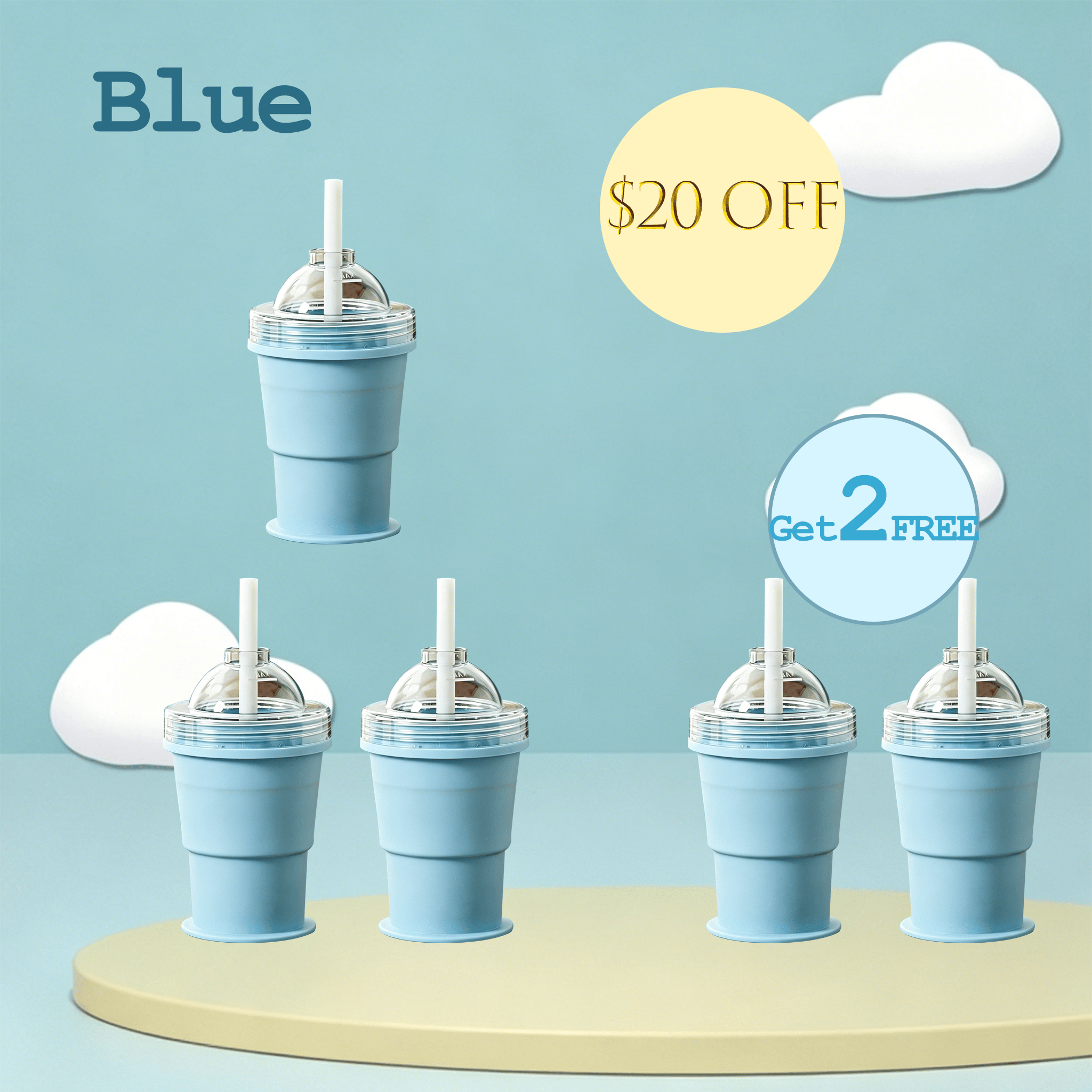 Foldable Silicone Ice Ball Drink Cup