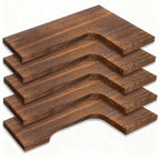 Rustic Corner Floating Shelves Set of 5 – Wall Mounted Wood Shelves