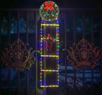 Climbing Santa LED Ladder Lights  - 1m Festive Holiday Decoration for Indoor & Outdoor Use, 8 Lighting Modes, Remote Controlled