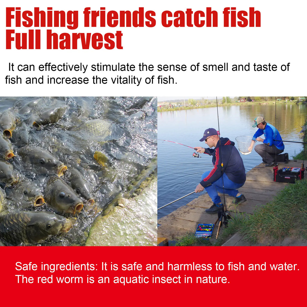 Bloodworm Fish Attractant, Concentrated Scent Bait Additive, Bite Stimulant Fishing Equipment for Bass, Trout