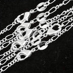 Exquisite Copper Necklace Chain, 16–30in Adjustable, 925 Silver Plated
