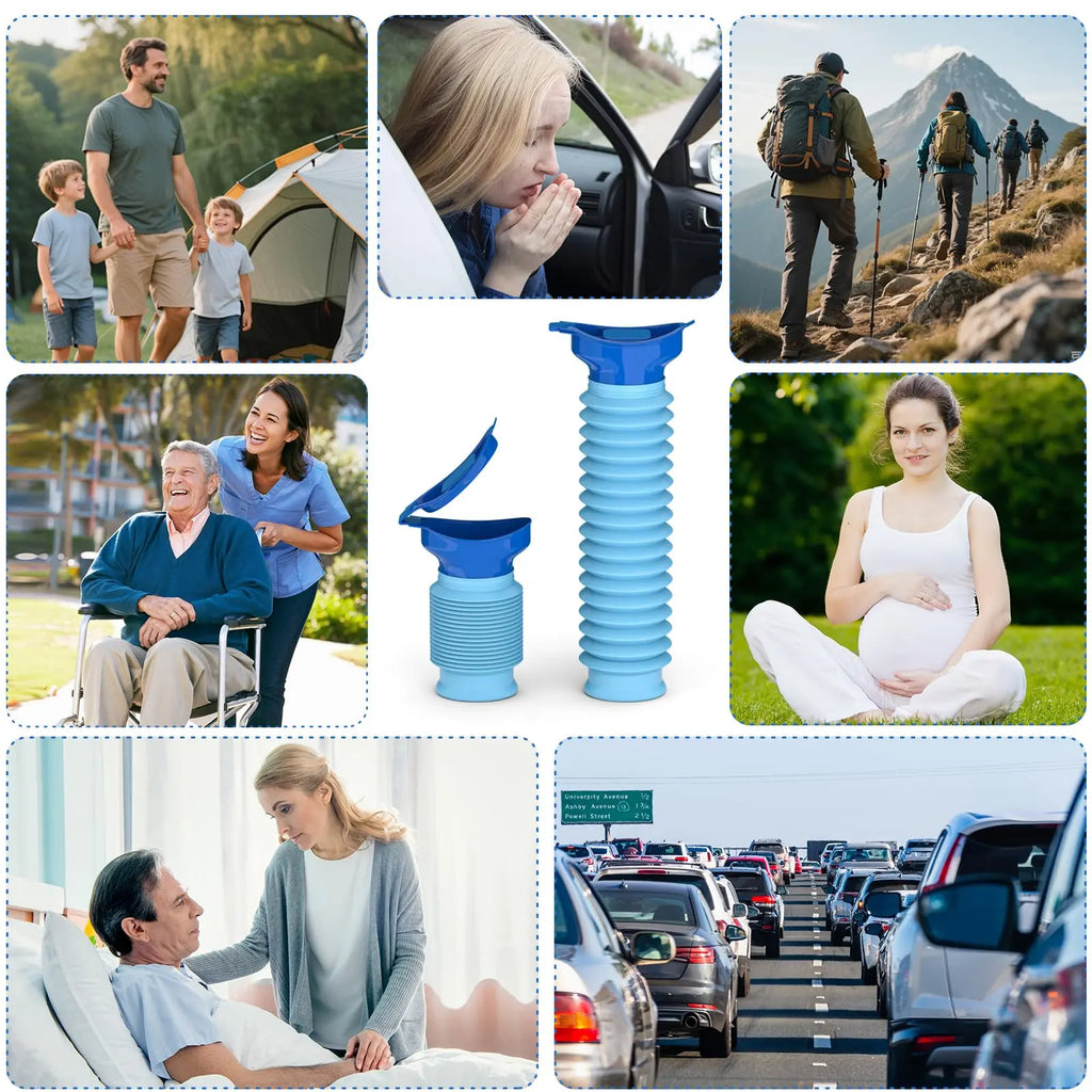 750ML Portable Urinal Bottle – Foldable Emergency Toilet for Travel & Camping