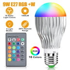 9W LED Light Bulb E27 RGB Lamp
