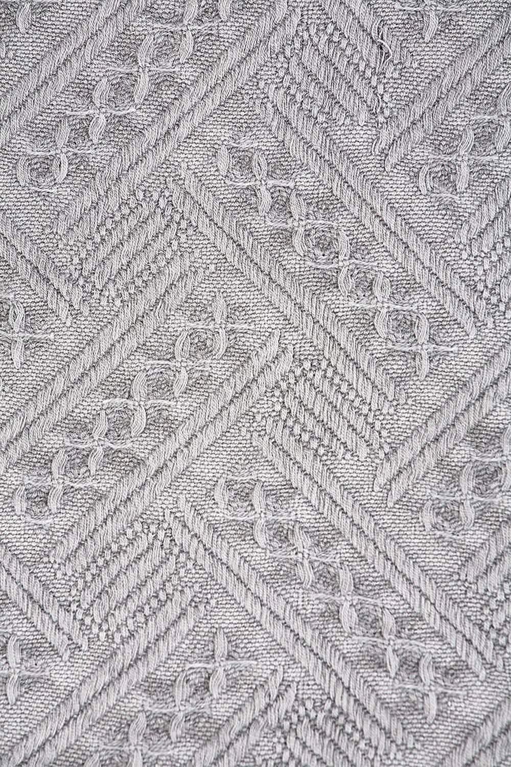 Kasentex 100% Cotton Soft Knitted Throw Blanket, Room Decor, Graduation Gifts, Fathers Day Gift, Mom Gift