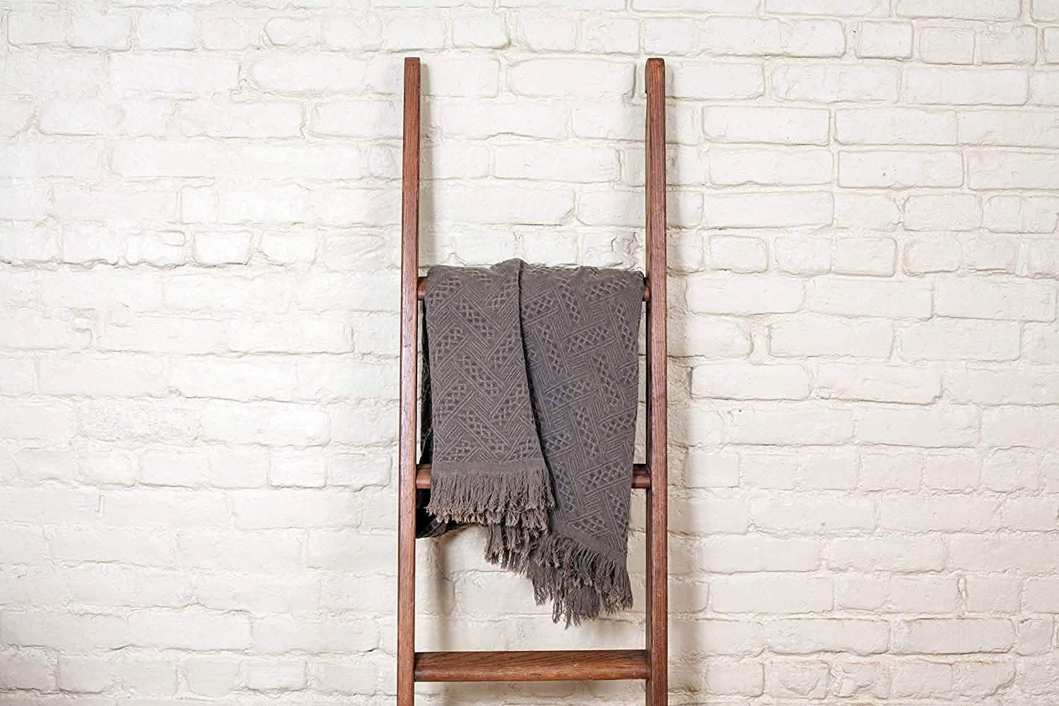 Kasentex 100% Cotton Soft Knitted Throw Blanket, Room Decor, Graduation Gifts, Fathers Day Gift, Mom Gift