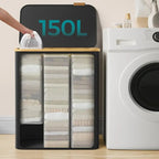 5072.1 oz foldable laundry basket with 2 compartments
