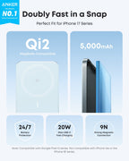 Anker Nano Power Bank (5K, MagGo, Slim)