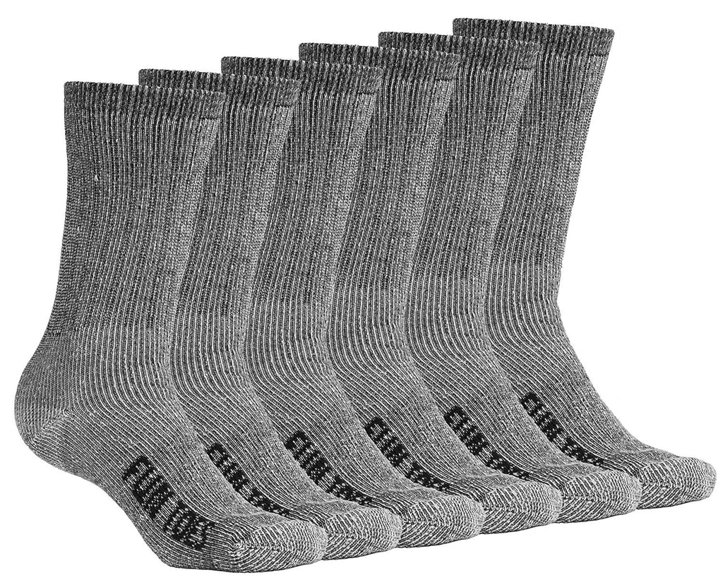 6 Pack: Men's Lightweight Merino Wool Winter Socks