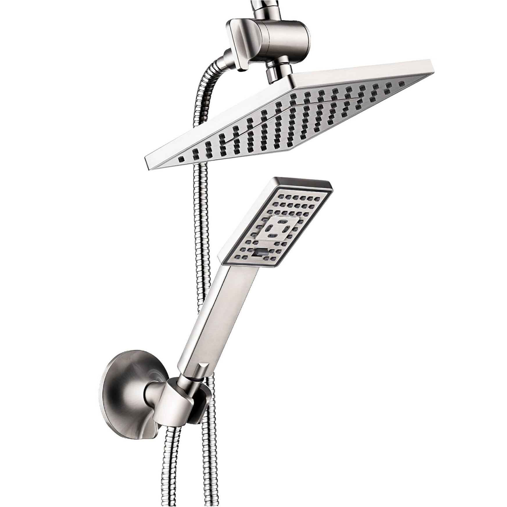 Dual Shower Head-Rain Shower Head with Handheld Shower Set, Diverter