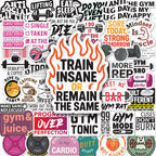 Gym Stickers 45 Pack - Workout Stickers for Water Bottle, Fitness Planner Stickers, Exercise Motivation Stickers - Waterproof Glossy Vinyl Aesthetic Stickers for Laptop, Gym Decor, Fitness Gifts