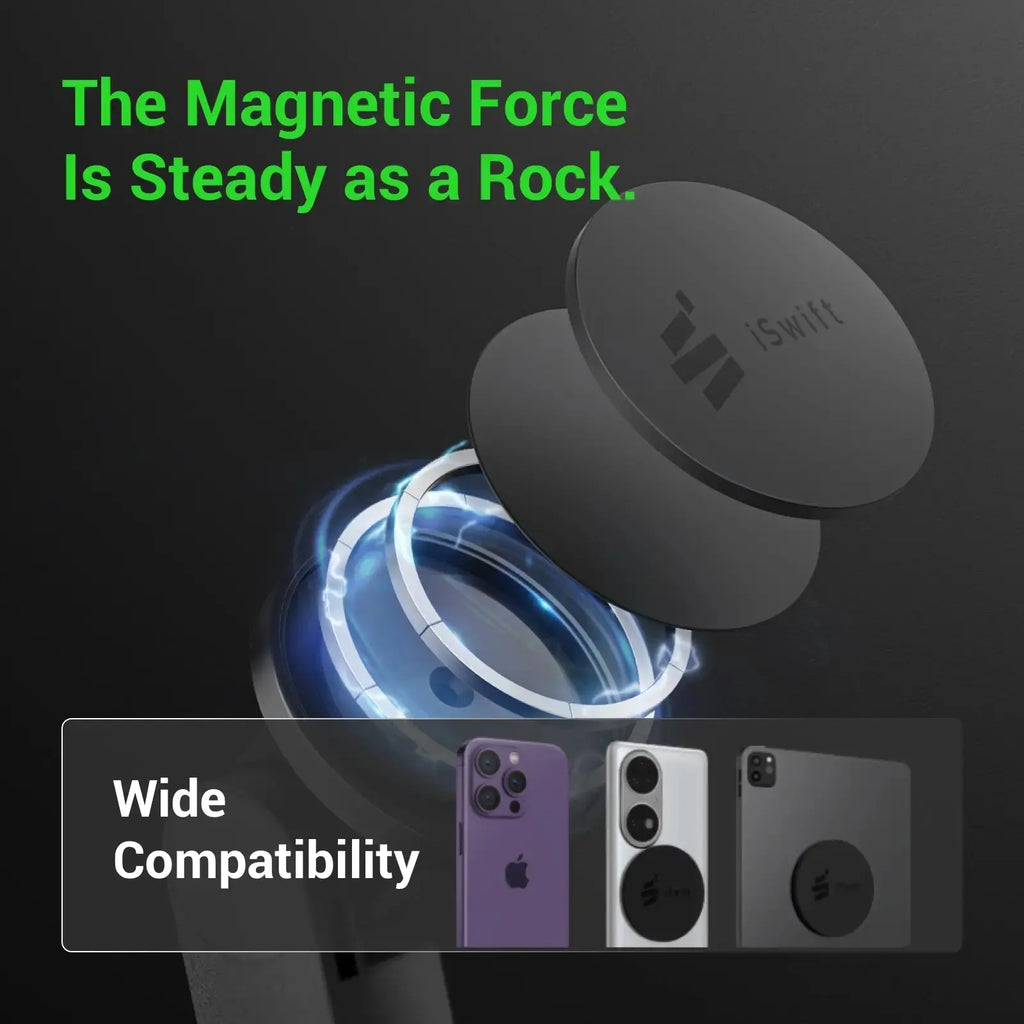 Wall-Mount Adjustable Magnetic Phone & Tablet Holder