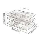 Air Fryer Rack Stackable Kitchen Cooking Tray