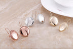 Personalized Braided Round Monogram Earrings Initial Earrings