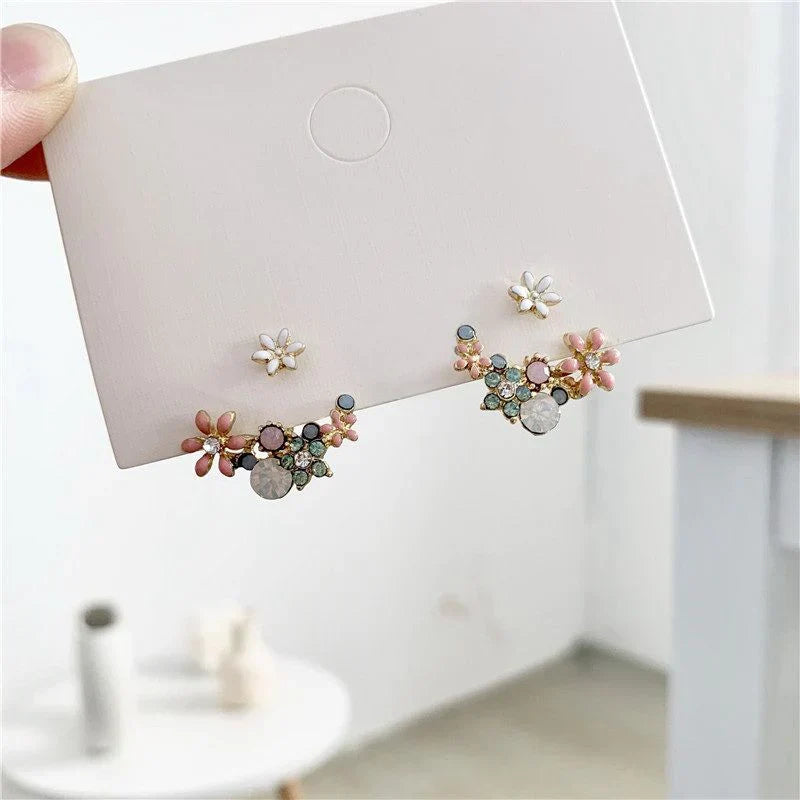 Beautiful Flower Jacket Earrings
