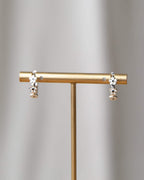 Silver In Bloom Huggie Hoop