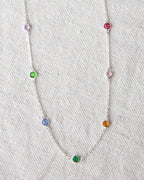 Silver Pop of Color Necklace