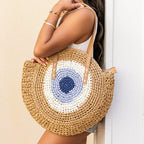 Straw Circle Tote