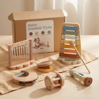 Wooden Baby Toy – 6-Piece Rattle Set