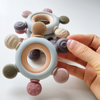 Silicone & Wood Baby Teething Ring