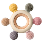 Silicone & Wood Baby Teething Ring