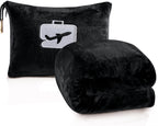 Comfort Fly Travel Blanket & Pillow – 2-in-1 Micro Plush Airplane Blanket with Carry Case (40" x 70")