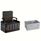 Foldable Camping Stool with Backrest & Storage Bag Portable Fishing Seat Outdoor Chair