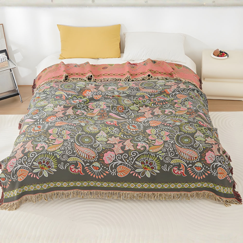 Washable Boho Throw Blanket