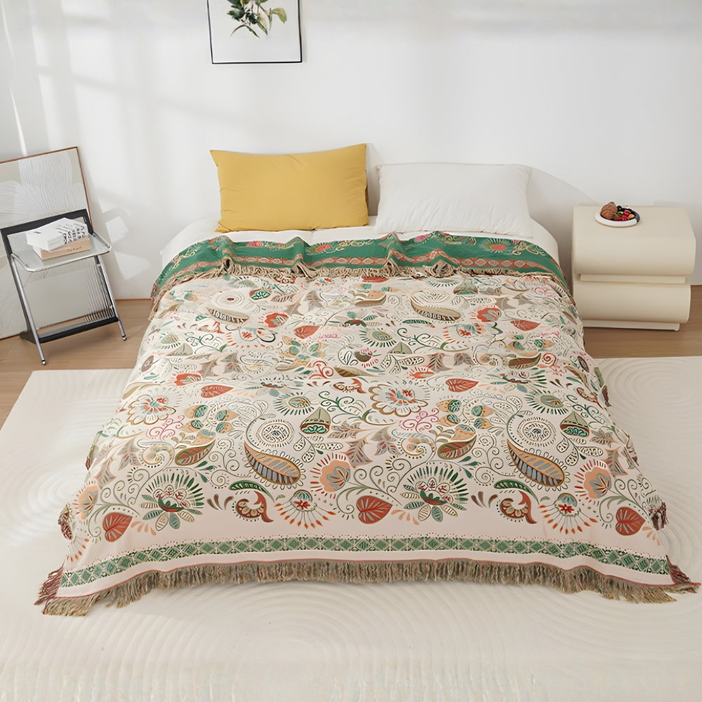 Washable Boho Throw Blanket