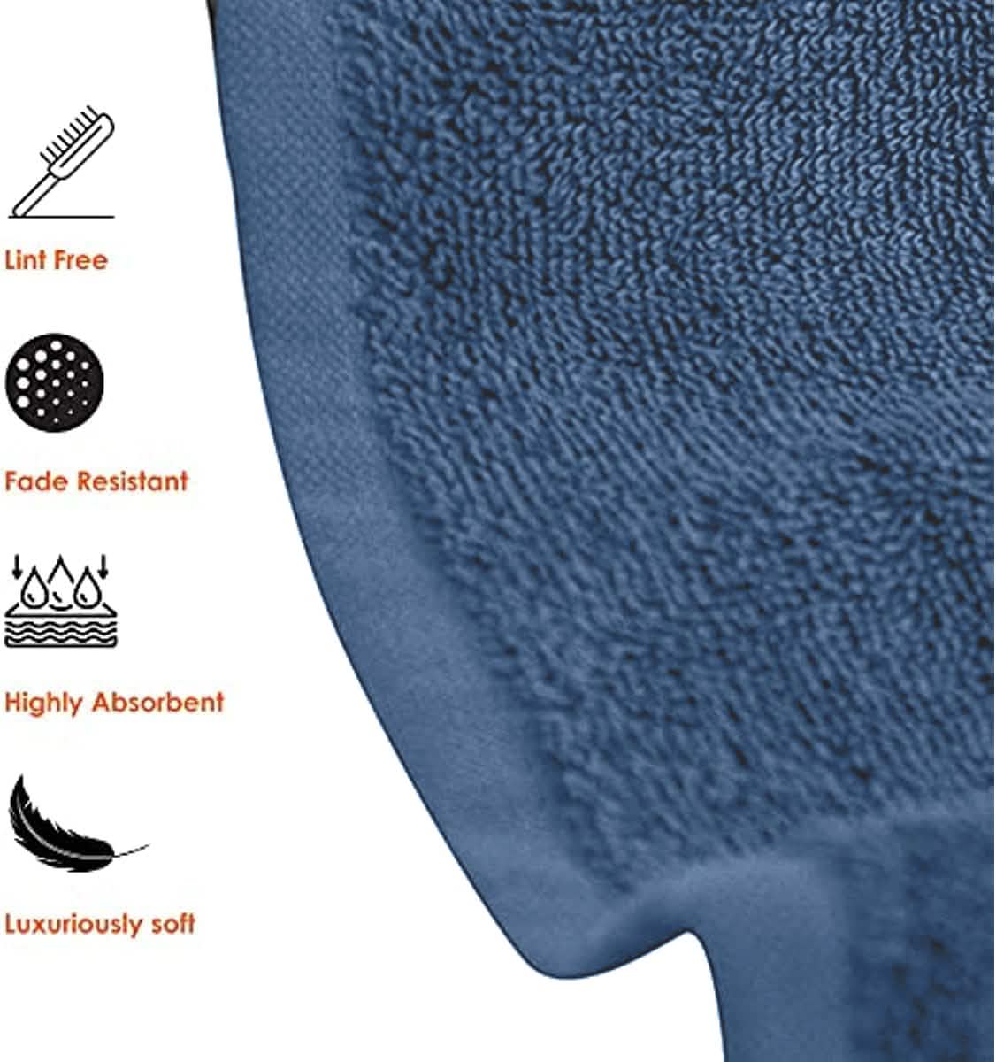 6-Piece Hotel & Spa 100% Cotton Bath Towel Set