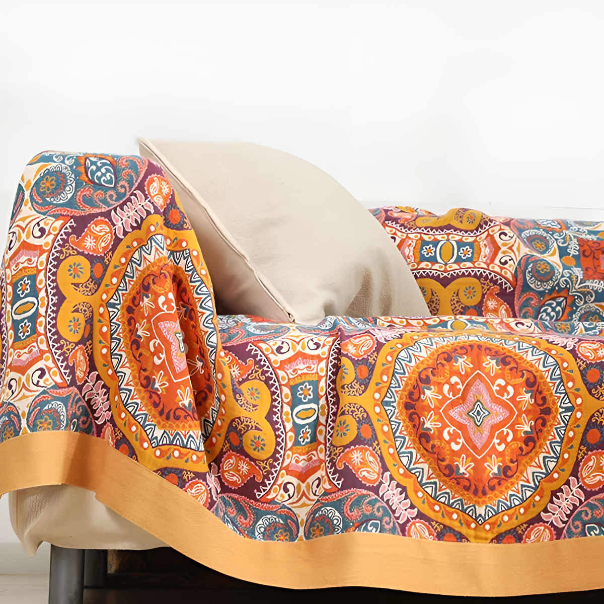 Reversible Boho Throw Blanket