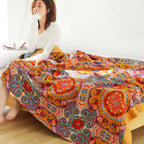Reversible Boho Throw Blanket