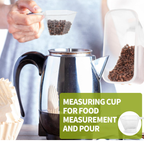 4-Piece Set: Airtight Cereal Storage Containers with Pour Spouts & Measuring Cup – 4L Kitchen Pantry Organizer